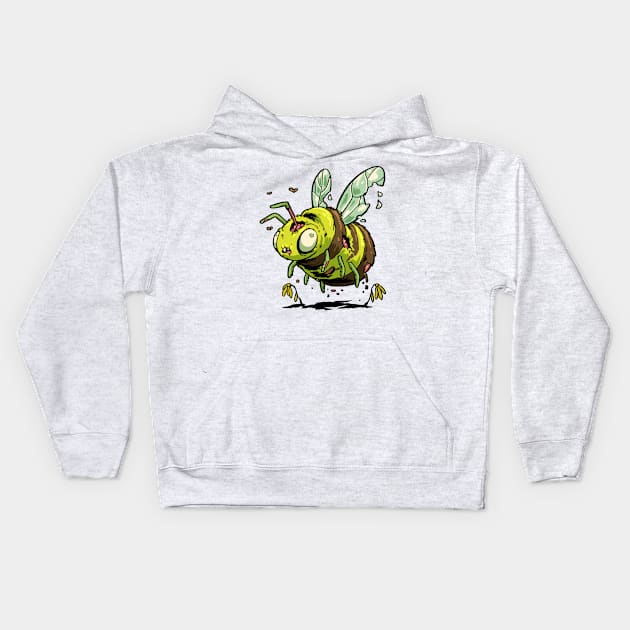 Zombee: When Zombies Buzz Kids Hoodie by GoshWow 